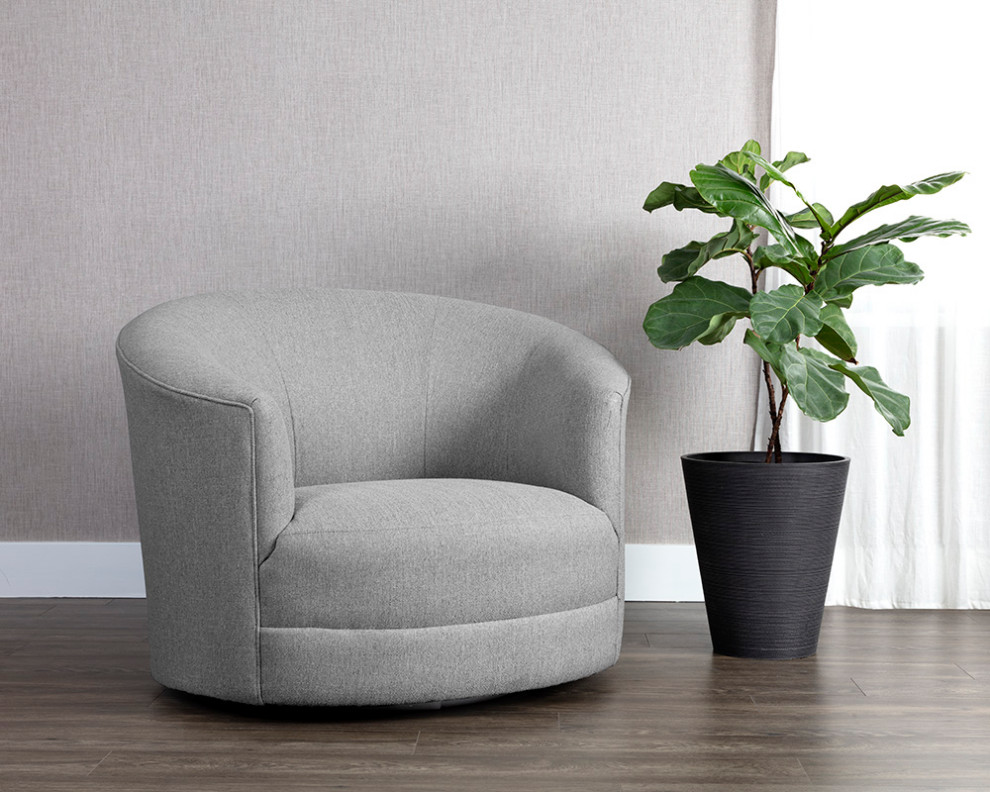 Grimaldi Swivel Armchair   Transitional   Armchairs And Accent Chairs   by Sunpan Modern Home  Houzz