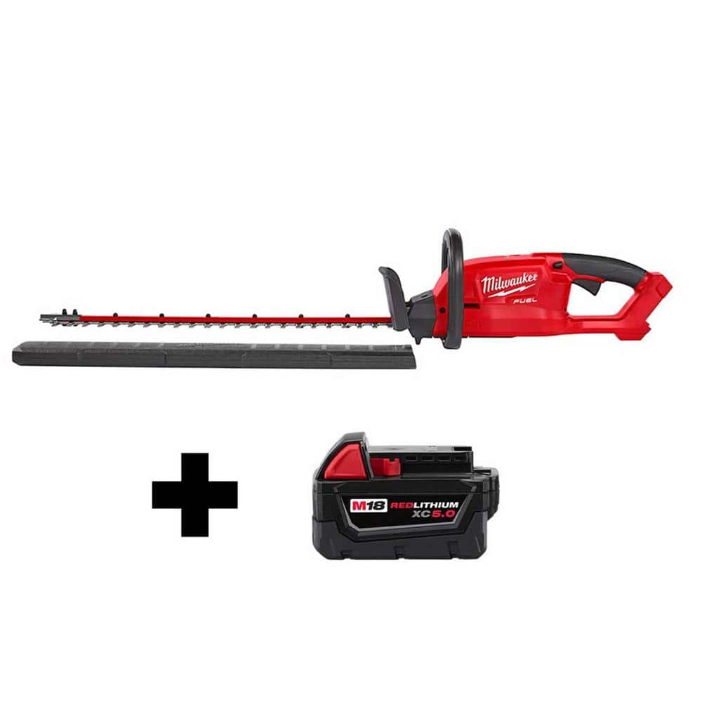 Milwaukee M18 FUEL 18V LithiumIon Brushless Cordless Hedge Trimmer W M18 50Ah Battery