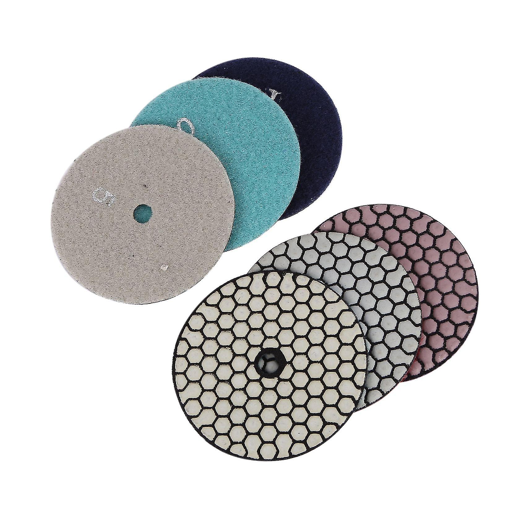 6 Pcs 100 Mm Dry Polishing Pad 4 Inch Sharp Type Diamond Polishing Pads For Granite Marble Sanding