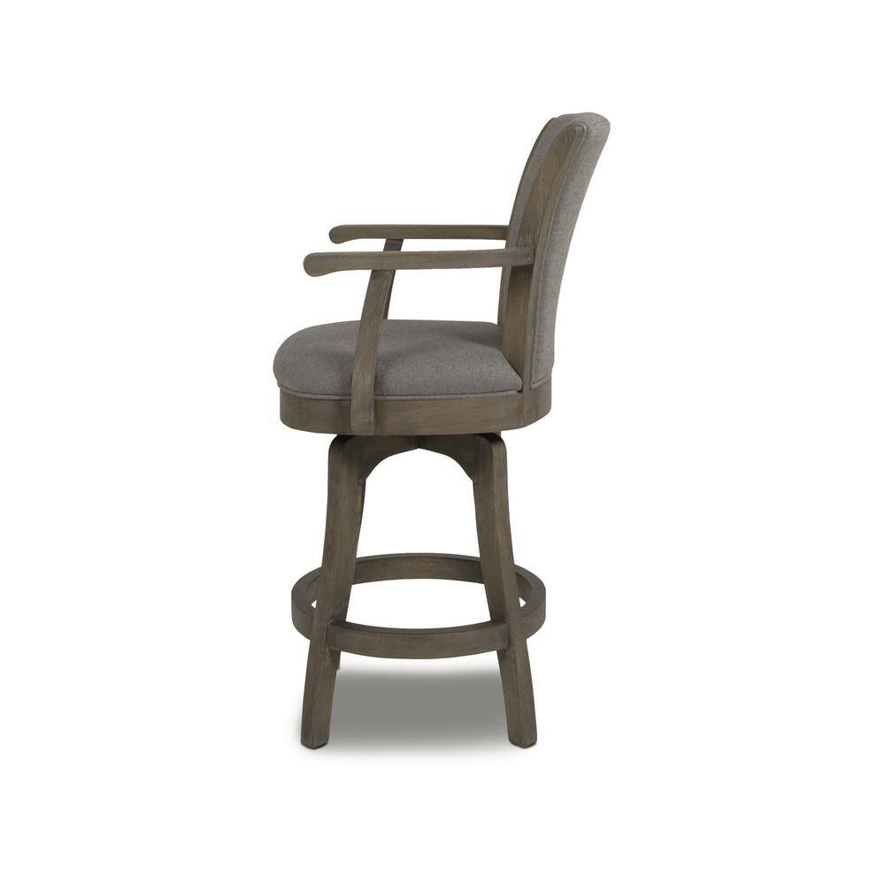 Jennifer Taylor Williams 26 in. Swivel Counter Height Bar Stool Heathered Grey 81041-MLH