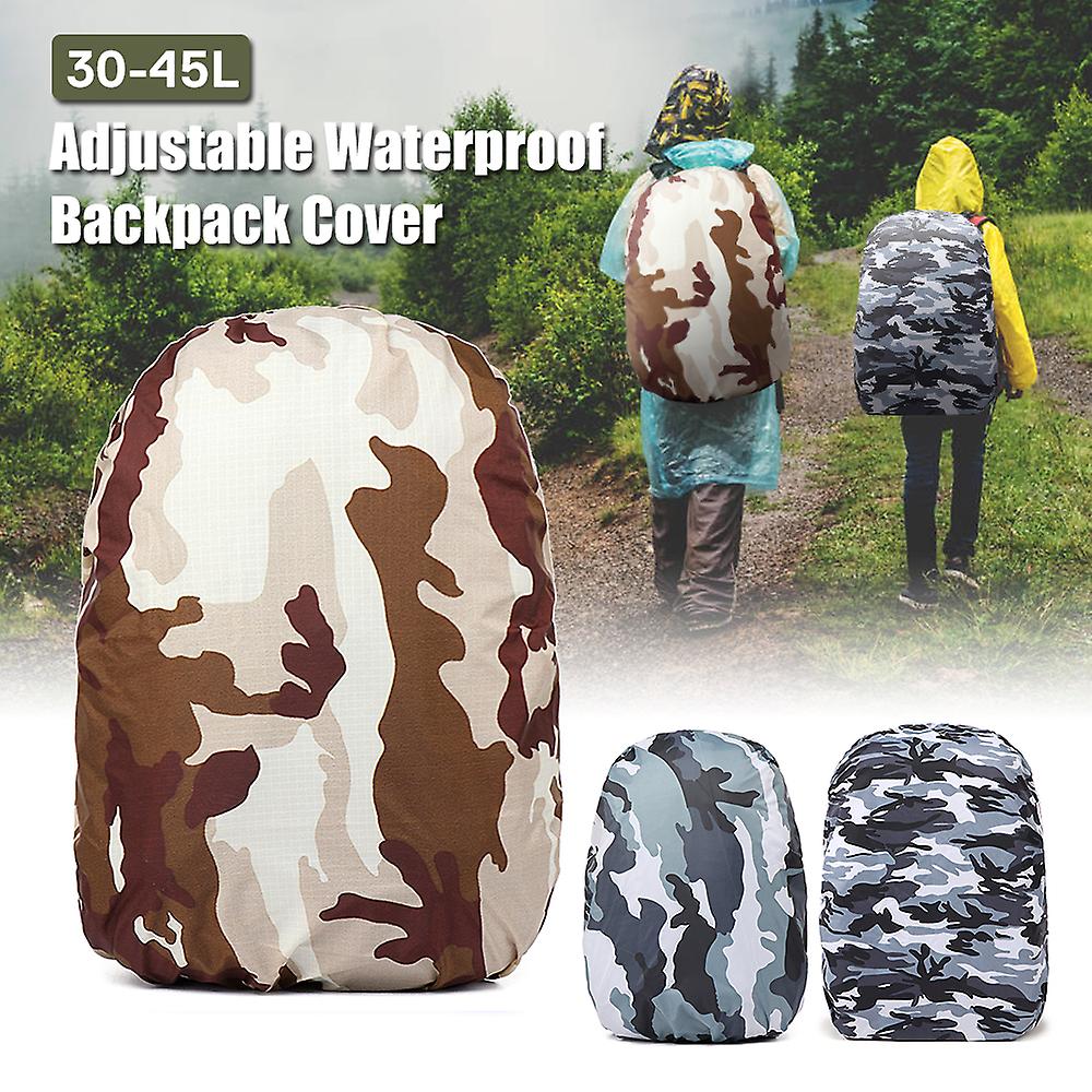 Backpack Cover 30-45l Adjustable Waterproof Rain Cover For Cycling Hiking Camping Traveling Two