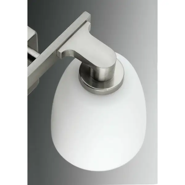 Fleet Collection 3-Light Brushed Nickel Etched Opal Glass Coastal Bath Vanity Light