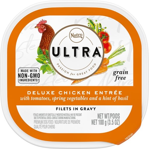 Nutro Ultra Grain-Free Filets in Gravy Deluxe Chicken Entree Adult Wet Dog Food Trays