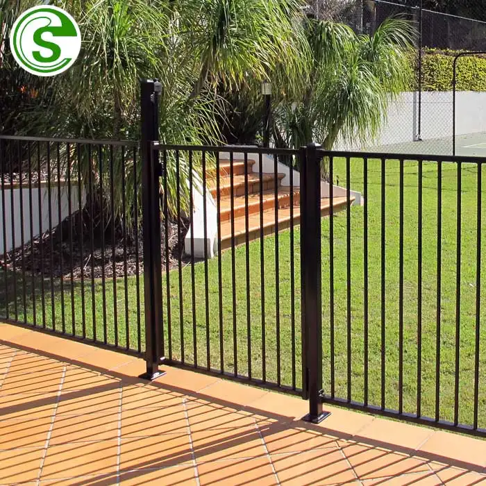 Garden Supplies High Quality Aluminium Fence Modern Style Tubular Steel Fence Steel Metal Picket Ornamental Fence