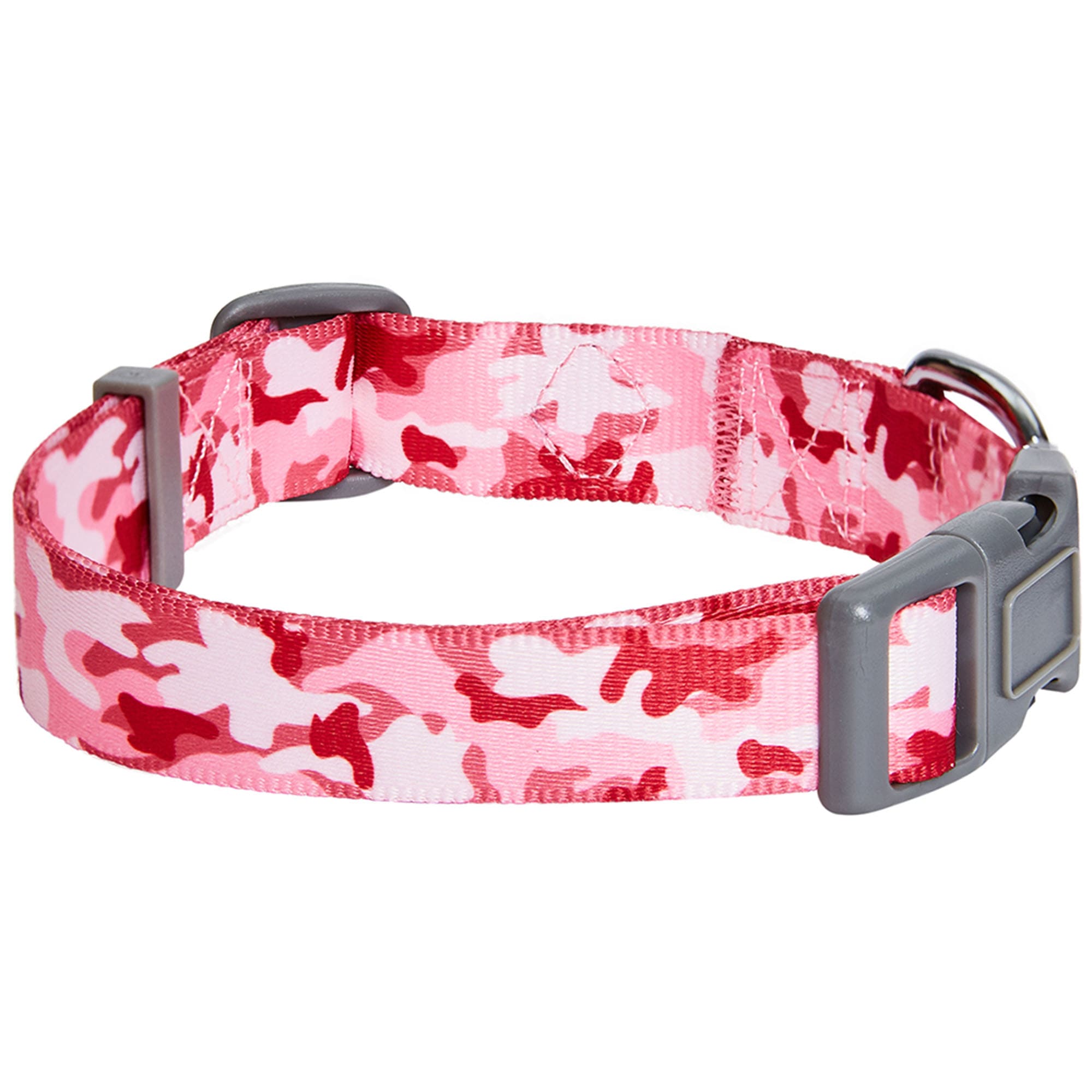 Blueberry Pet Essentials Pink Camouflage Dog Collar， Small