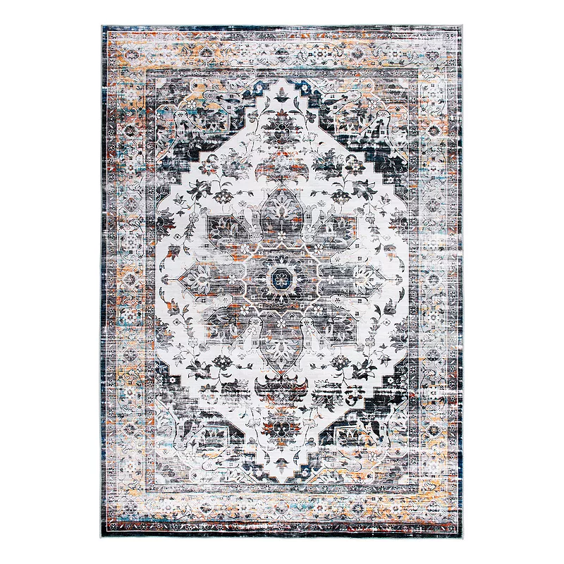 World Rug Gallery Austin Medallion Machine Washable Rug