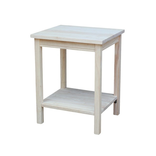 Portman Accent Table Unfinished International Concepts