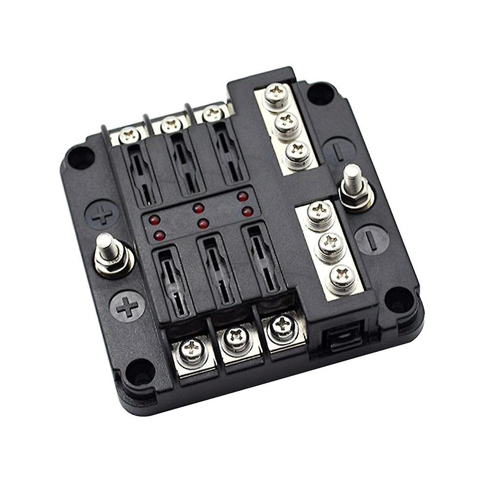 6 Ways 12v 32v Negative Pole Blade Fuse Box Holder For  Atc/ato Auto Car Marine Trike