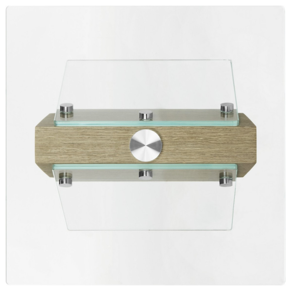 Kierston Modern Glass Loft Accent Table Gray Clear   Contemporary   Side Tables And End Tables   by AED Luxury Home Decor  Houzz