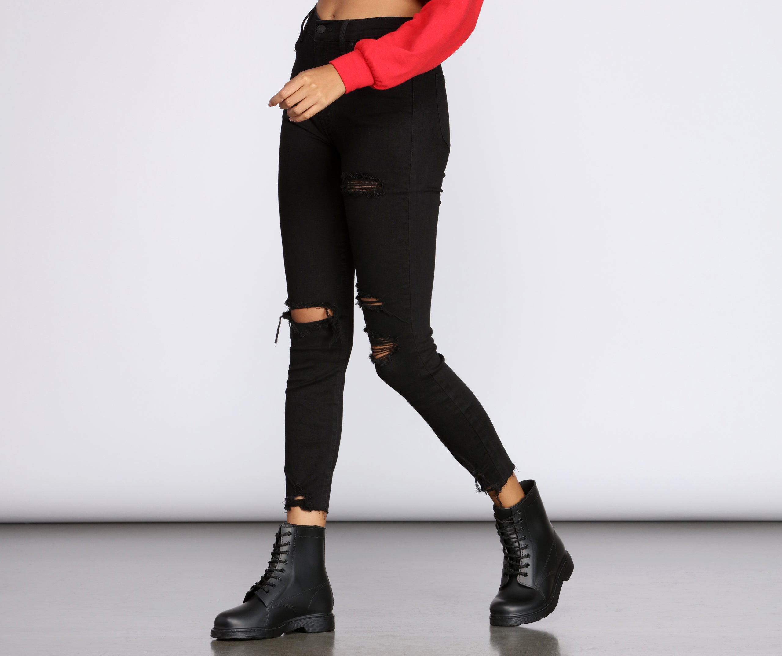 Bella Super High Rise Destructed Jeans