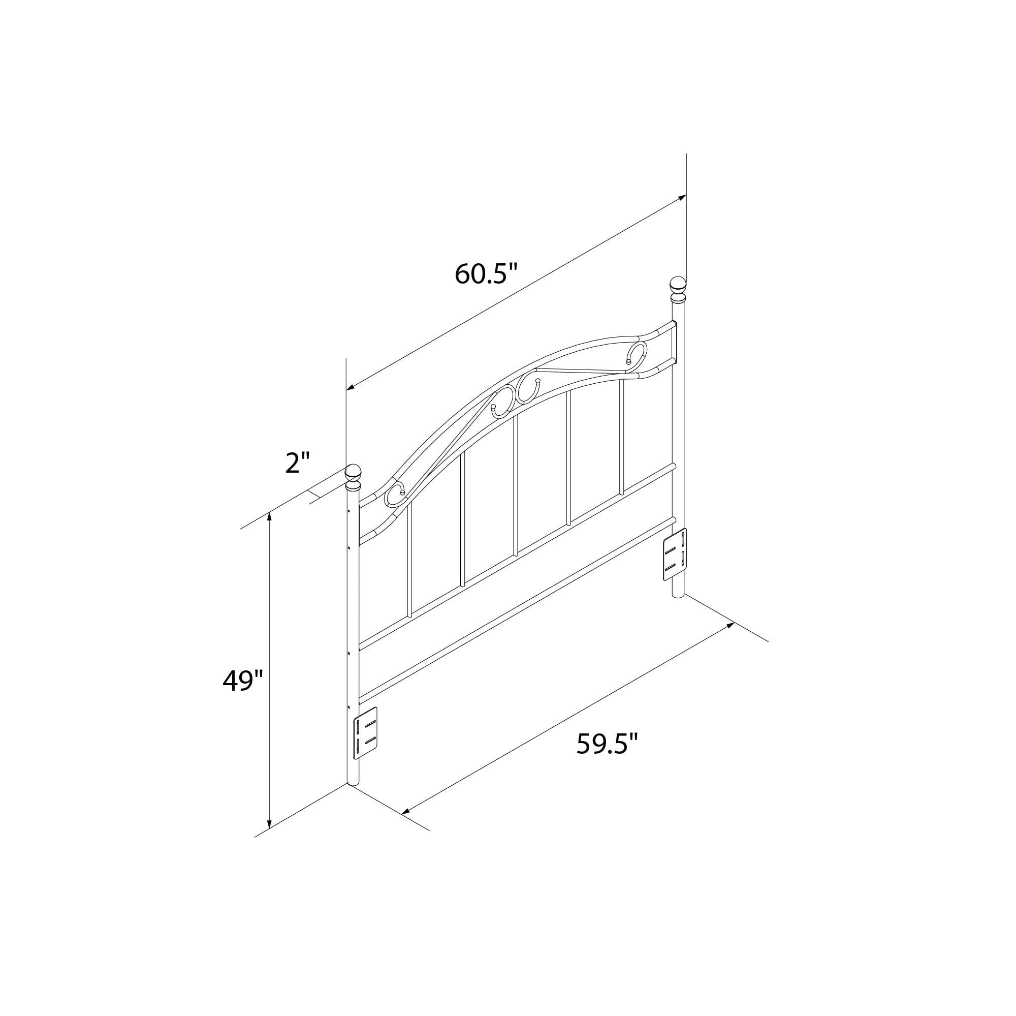 Mainstays Elegant Adaptable Full and Queen Metal Headboard, Bronze