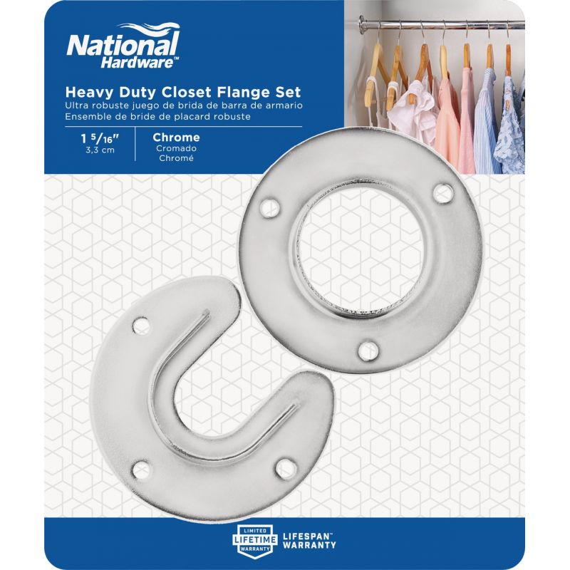 Stanley Home Designs Closet Rod Socket Chrome