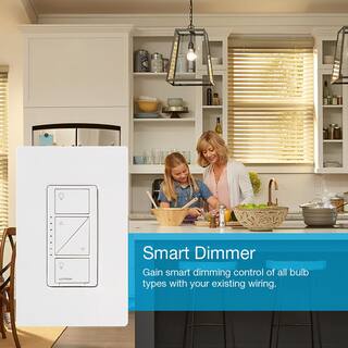 Lutron Caseta Smart Dimmer Switch for Wall  Ceiling Lights 150W LED White (PD-6WCL-WH-R) PD-6WCL-WH-R