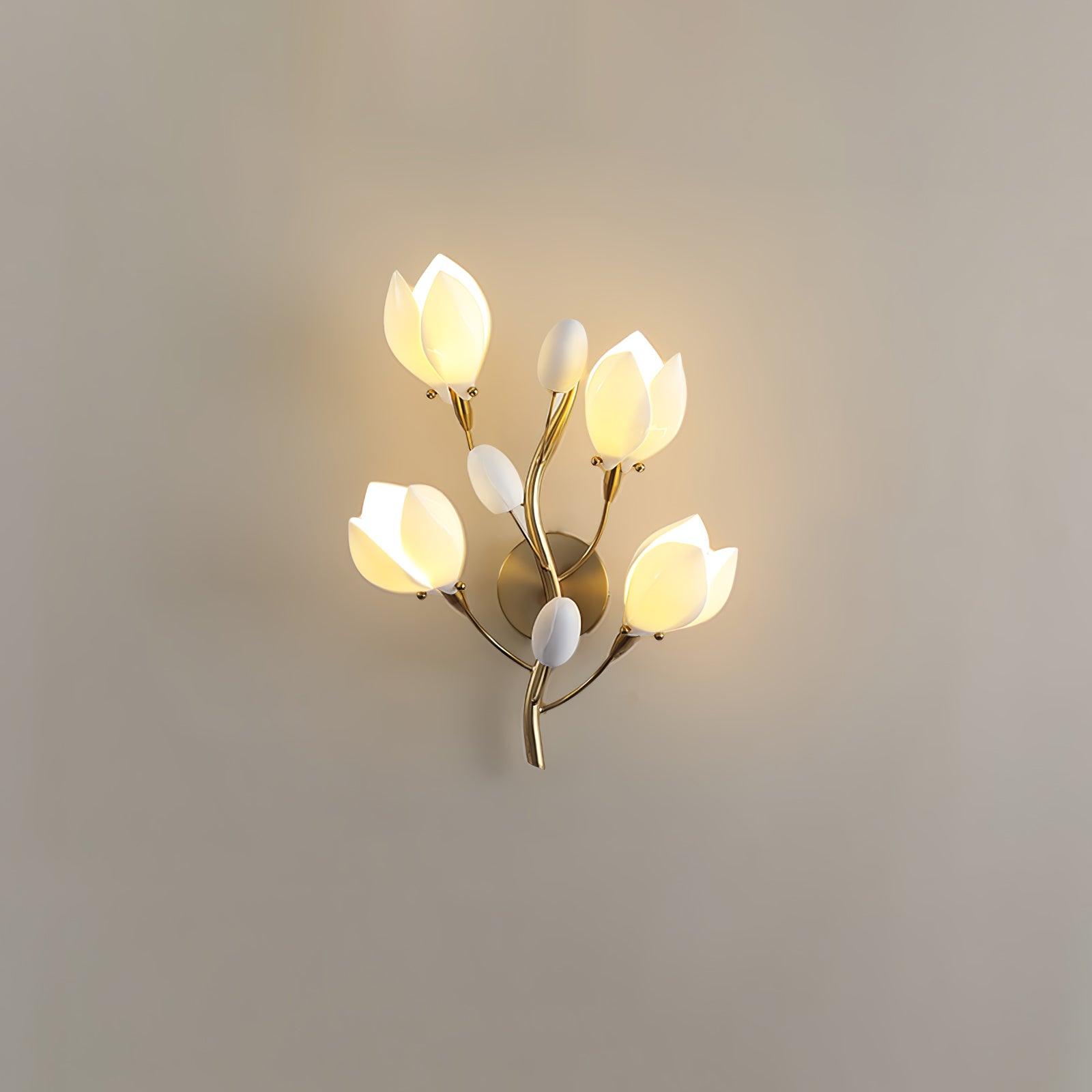 Porcelain Magnolia Wall Lamp