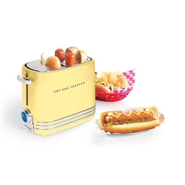 Nostalgia Adjustable 5 Setting Retro Pop Up Hot Dog Toaster