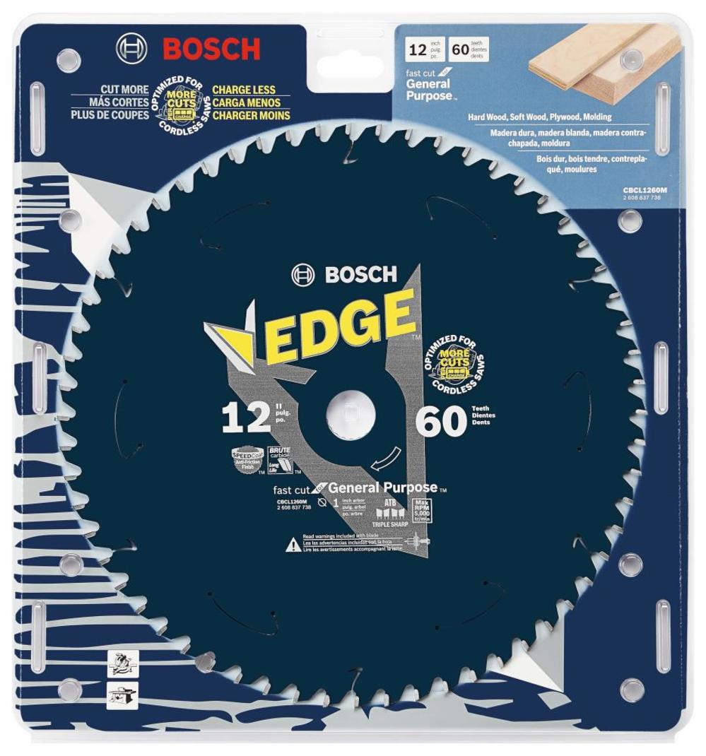 12 In. 60 Tooth Edge Cordless Circular Saw Blade for General Purpose ;