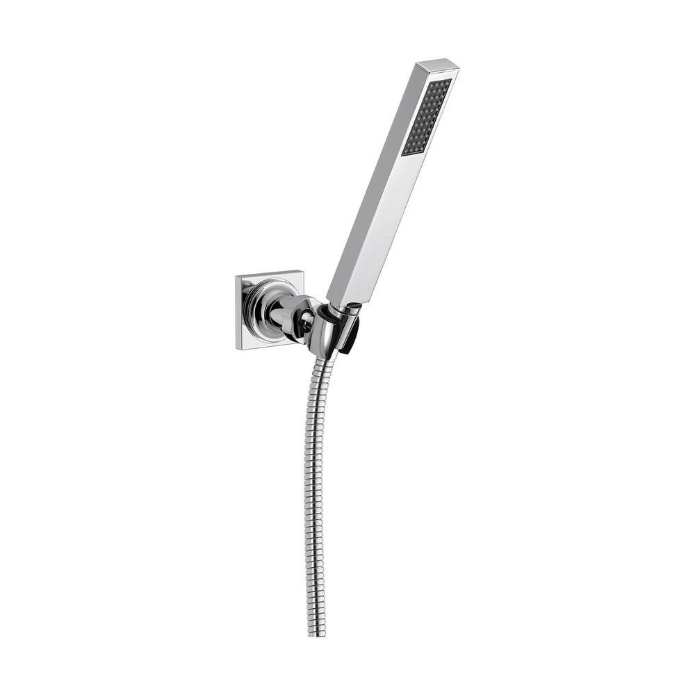 Delta Vero 1-Spray Patterns 1.75 GPM 1.38 in. Wall Mount Handheld Shower Head in Chrome 55530