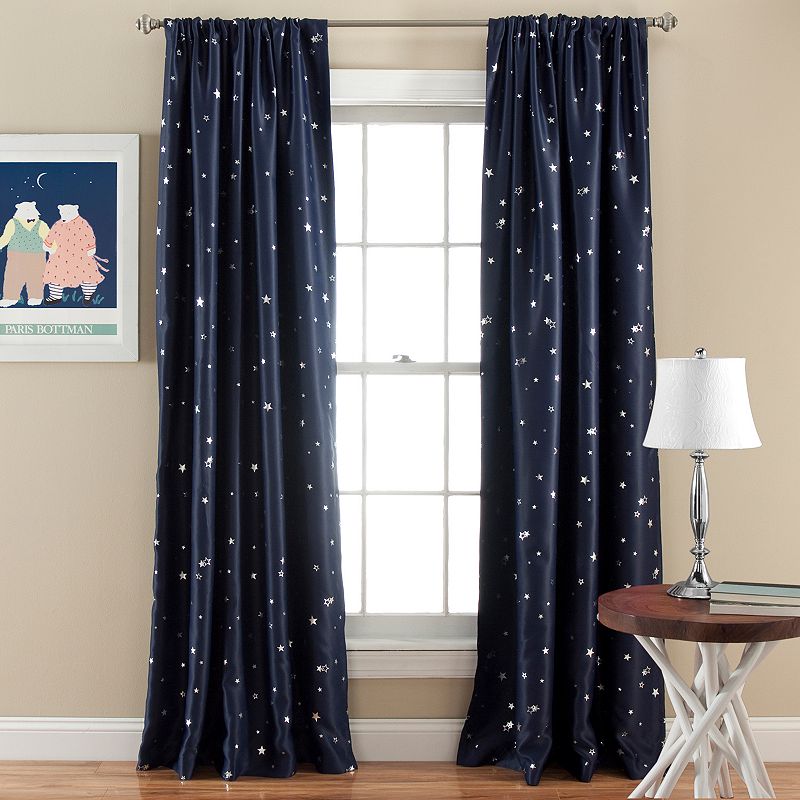 Lush Decor Set Star Blackout Window Curtains Set - 63 x 52