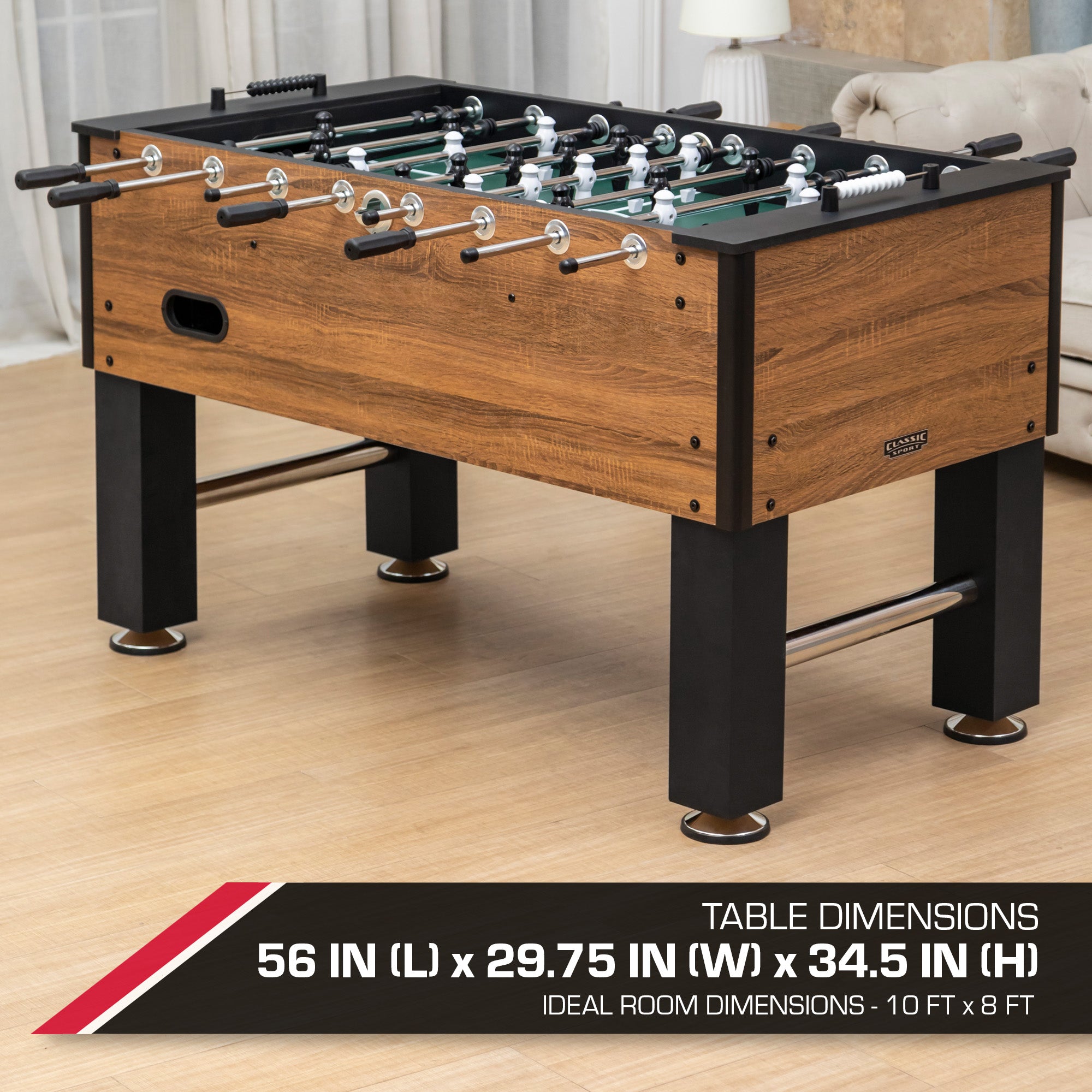 Classic Sport Hampton 56" Official Size Indoor Foosball Table