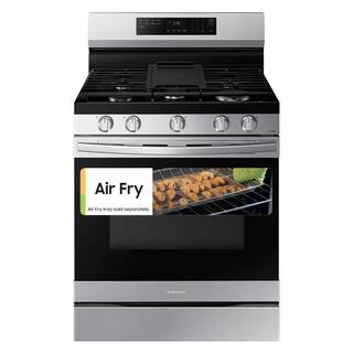  6 cu. ft. Smart Wi-Fi Enabled Convection Gas Range with No Preheat AirFry in Stainless Steel NX60A6511SS