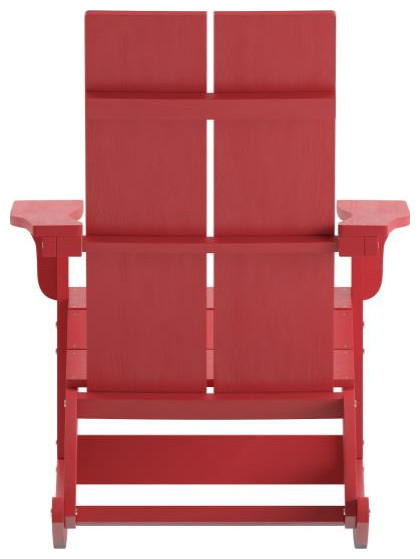 2 Pack Red Resin Rocking Chair   Contemporary   Outdoor Rocking Chairs   by Pot Racks Plus  Houzz