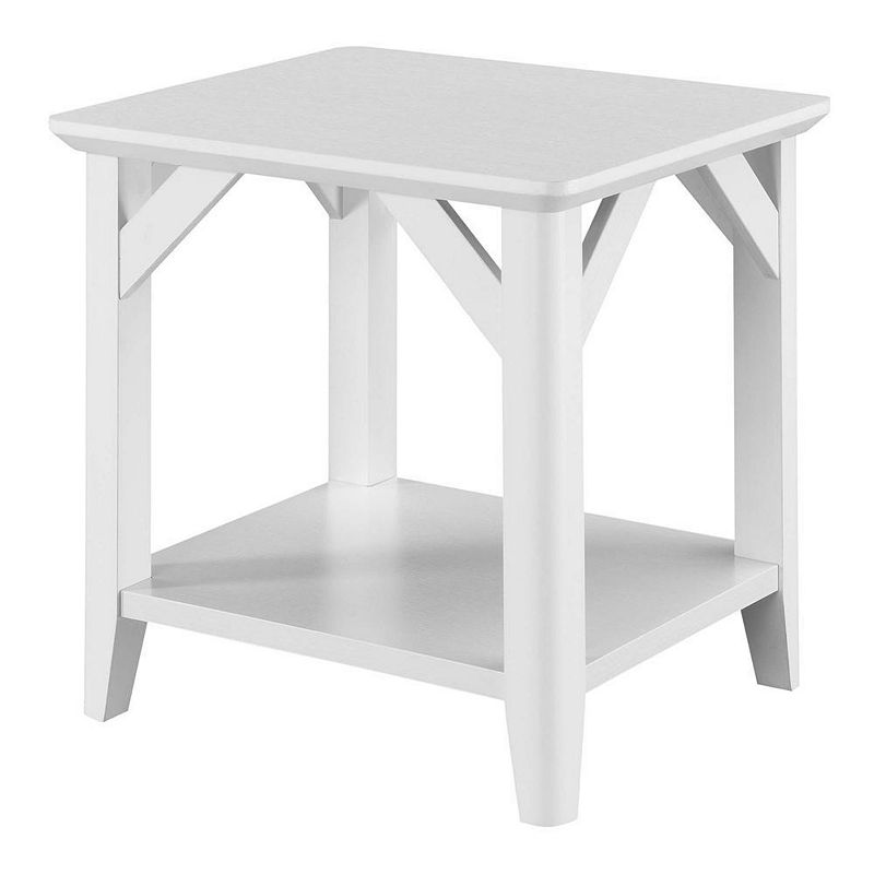 Convenience Concepts Winston End Table with Shelf， White