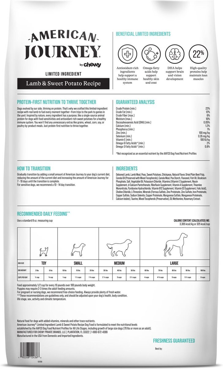 American Journey Limited Ingredient Lamb and Sweet Potato Recipe Grain-Free Dry Dog Food