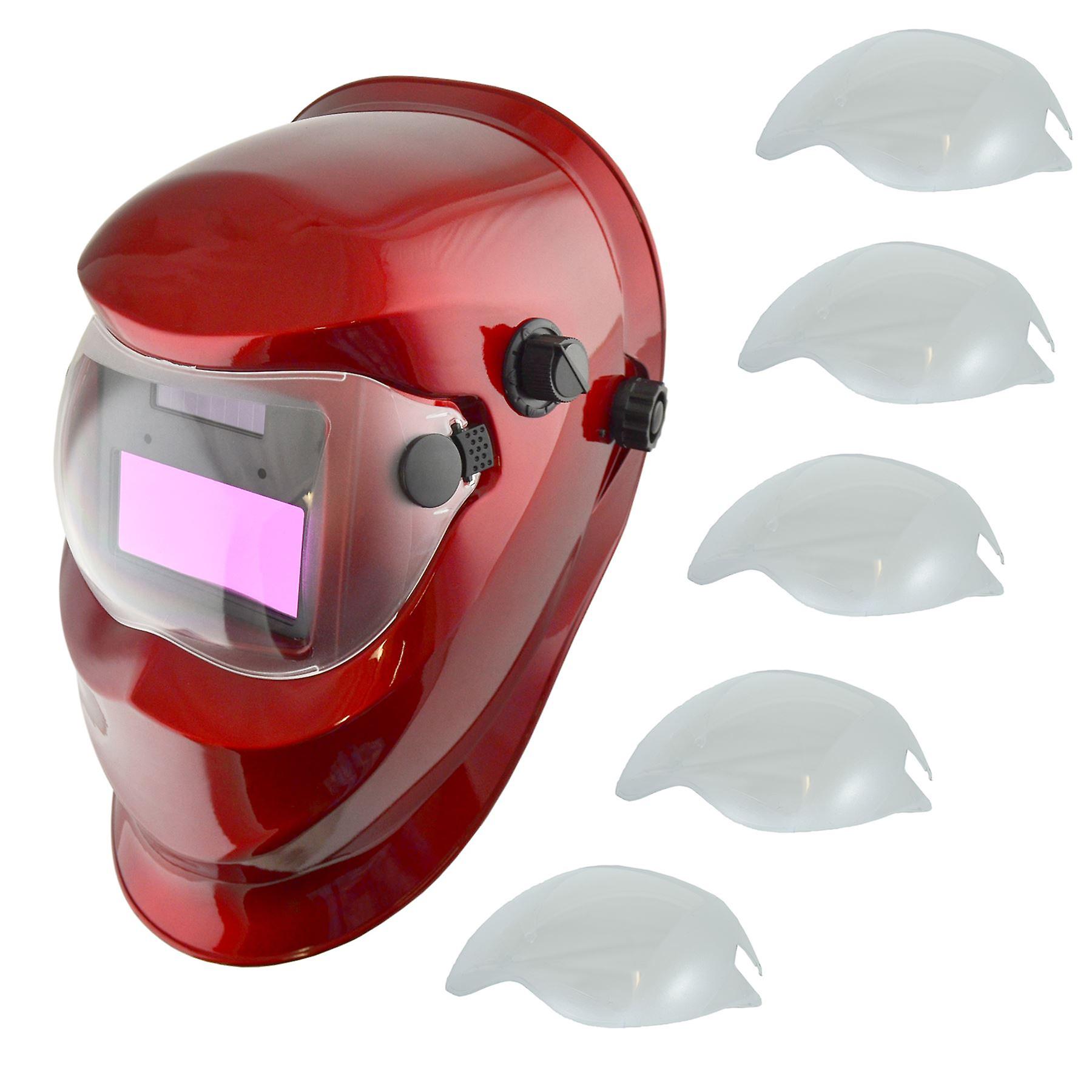 Auto Darkening Welders Helmet Mask Welding Grinding Function and 5 x Lens Cover