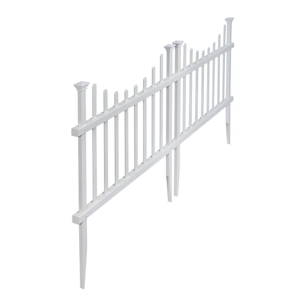 Zippity Outdoor Products 2.5 ft. H x 3.5 ft W Washington Vinyl Picket Fence Panel Kit (2-Pack) ZP19048