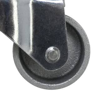 Everbilt 2 in. Gray Cast Iron Swivel Plate Caster with 150 lbs. Load Rating 4041245EB