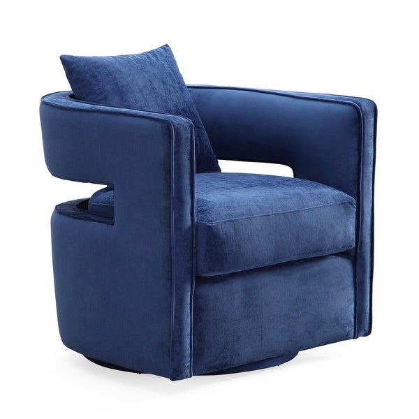 Kennedy Modern Accent Velvet Swivel Chair