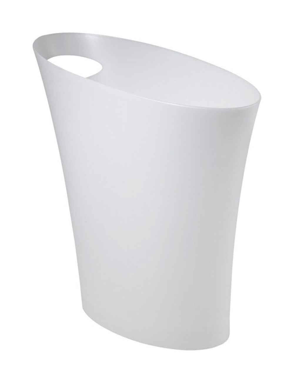 WASTEBASKET SKINNY WHT