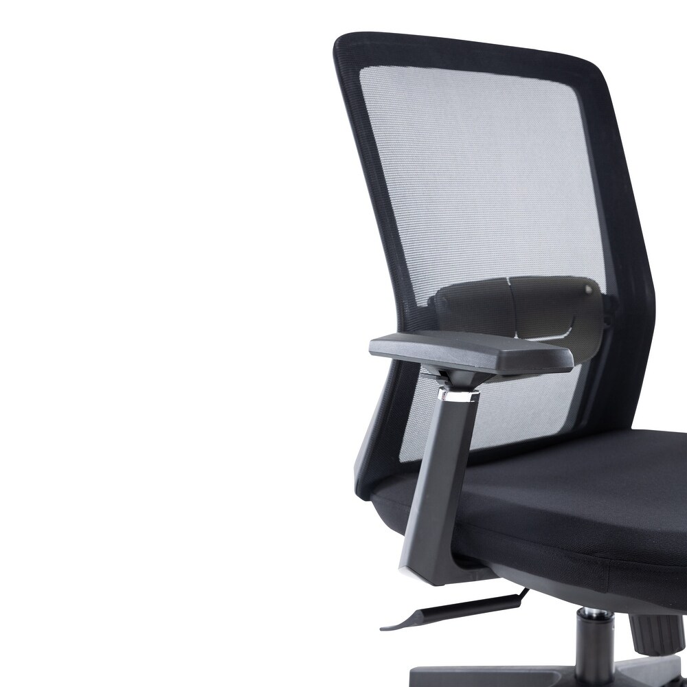 LeisureMod Ingram Modern Office Task Chair with Adjustable Armrests