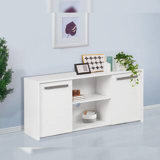 SAINT BIRCH Miami White 2-Door Credenza File Cabinet SBAK4400CFWW