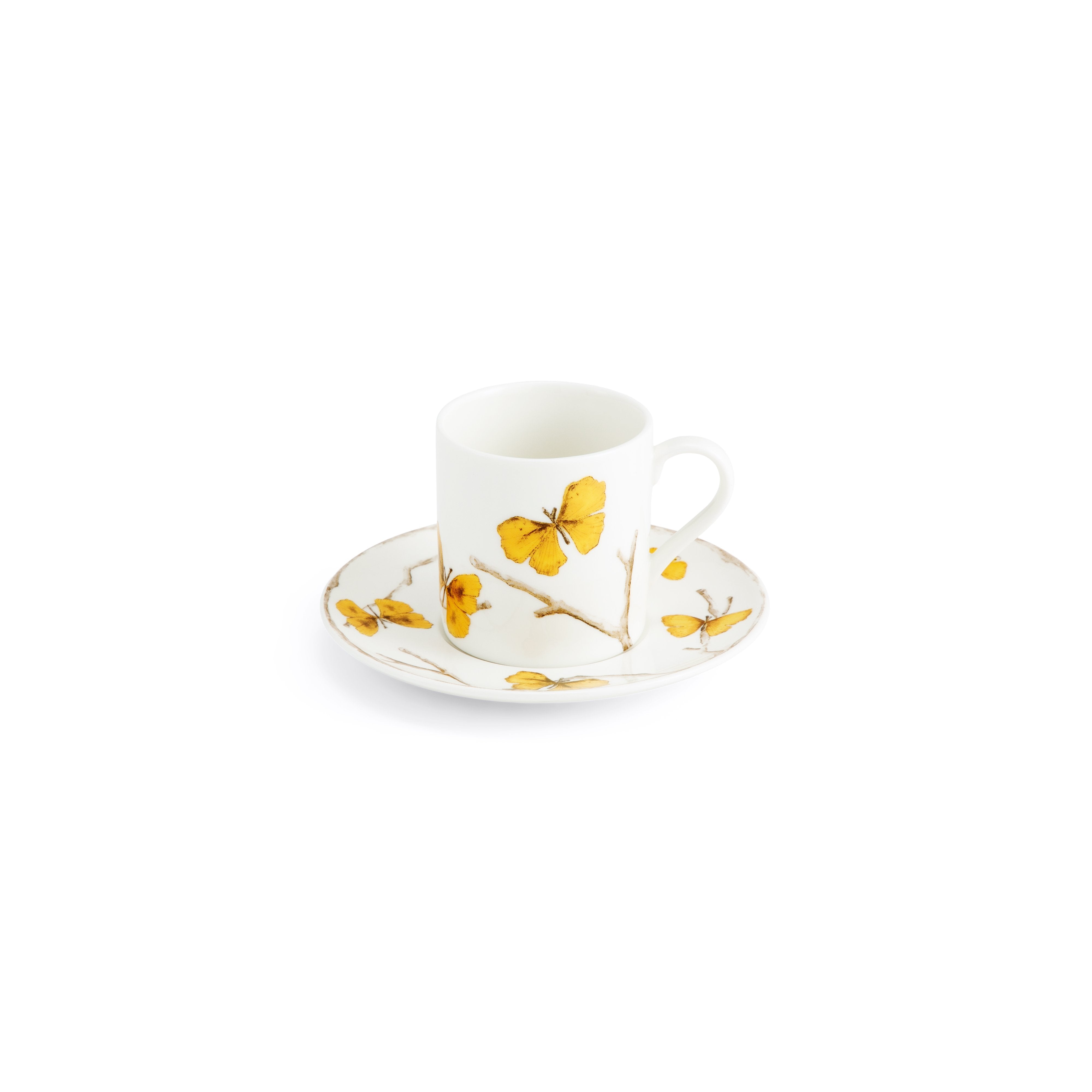 Butterfly Ginkgo Gold Demitasse