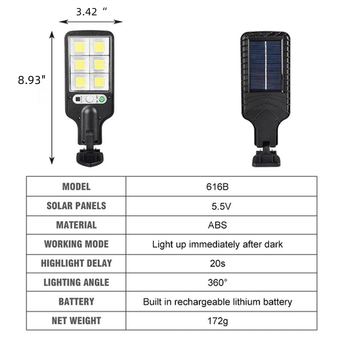 Solar Street Lights Outdoor，4 Pack Remote Control Solar Parking Lights Wireless Ip65 Motion Sensor Solar Security Wall Light with 3 Modes for Garden，Street，Deck，Yard，Garage，Patio