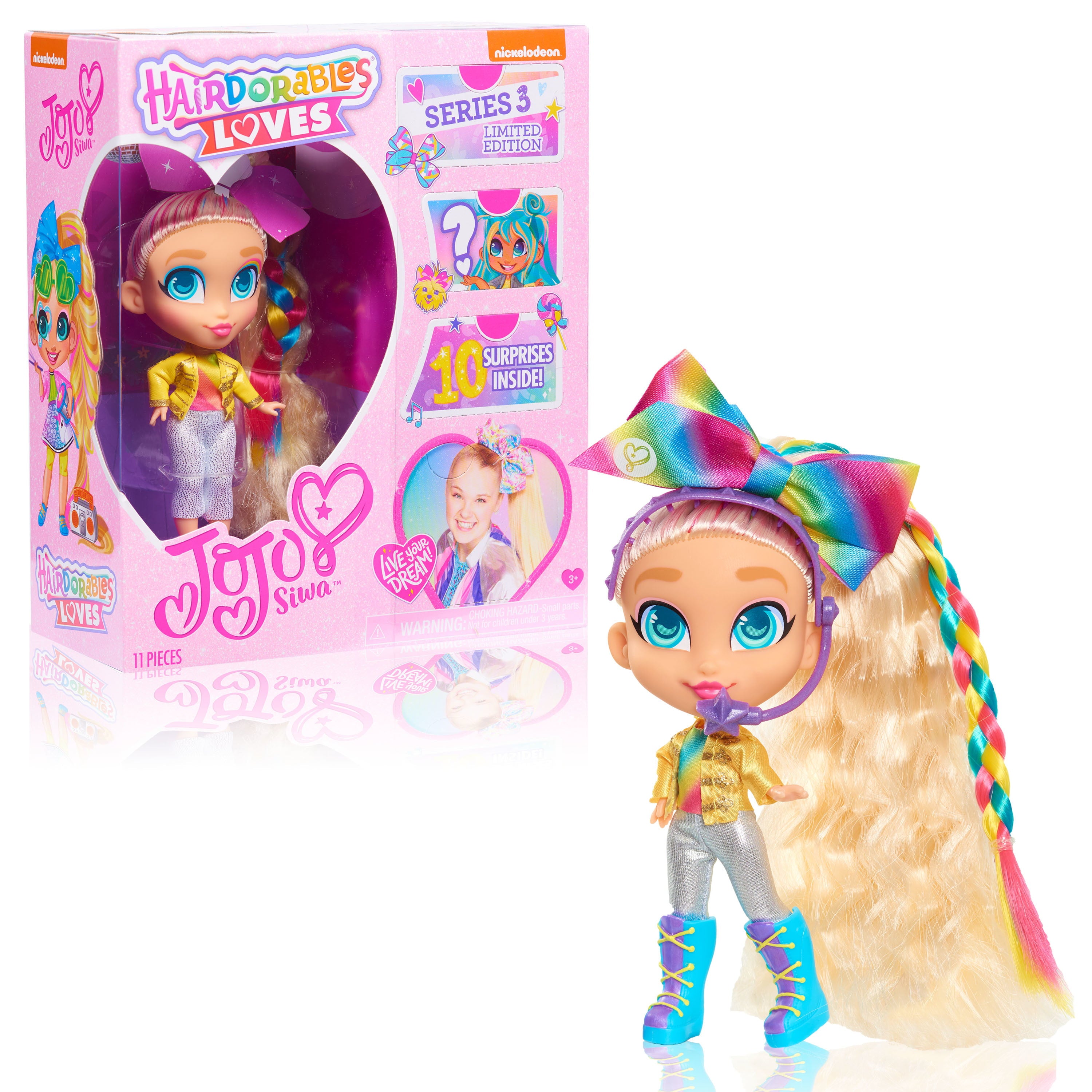 Hairdorables Loves JoJo Siwa,  Kids Toys for Ages 3 Up, Gifts and Presents