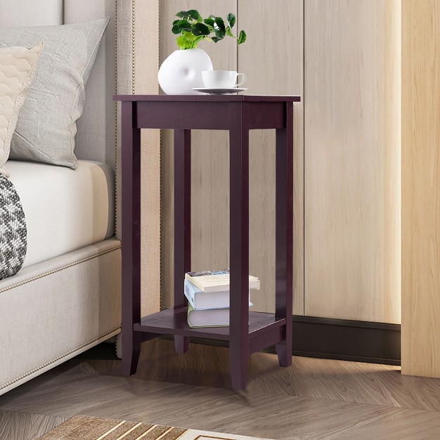 Costway Tall End Table Coffee Stand Night Side Nightstand Accent Furniture