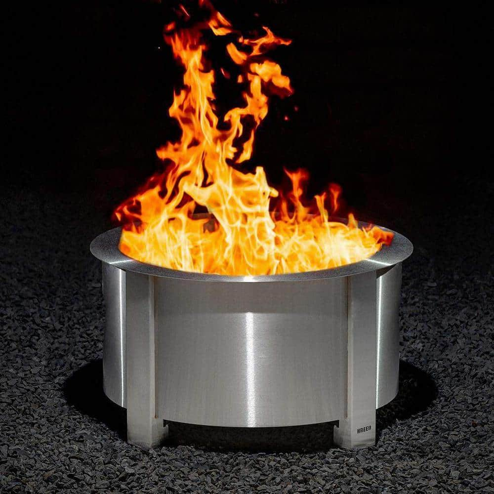 Breeo X Series 24 Smokeless Fire Pit in Stainless Steel BR-X24S