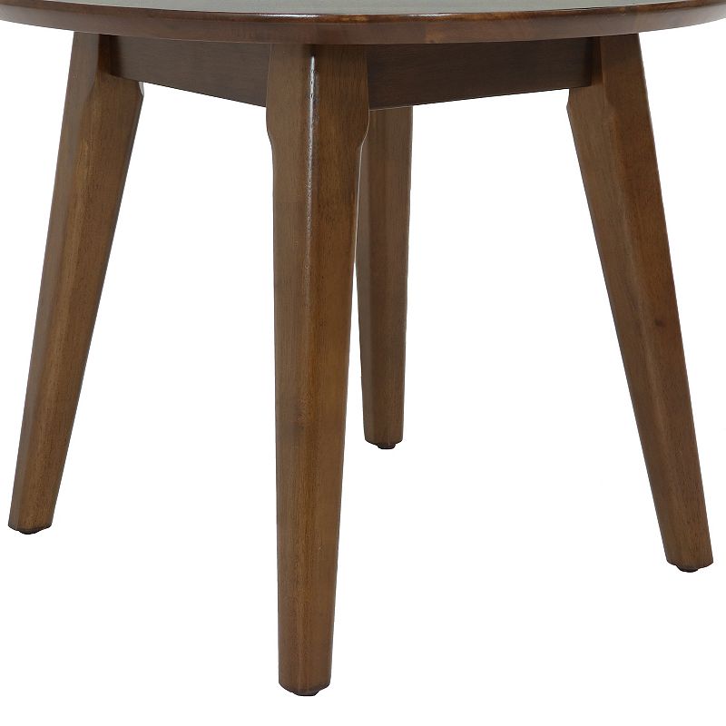 Sunnydaze Cosmo Wood Round Coffee Table - Dark Walnut - 23.5 in