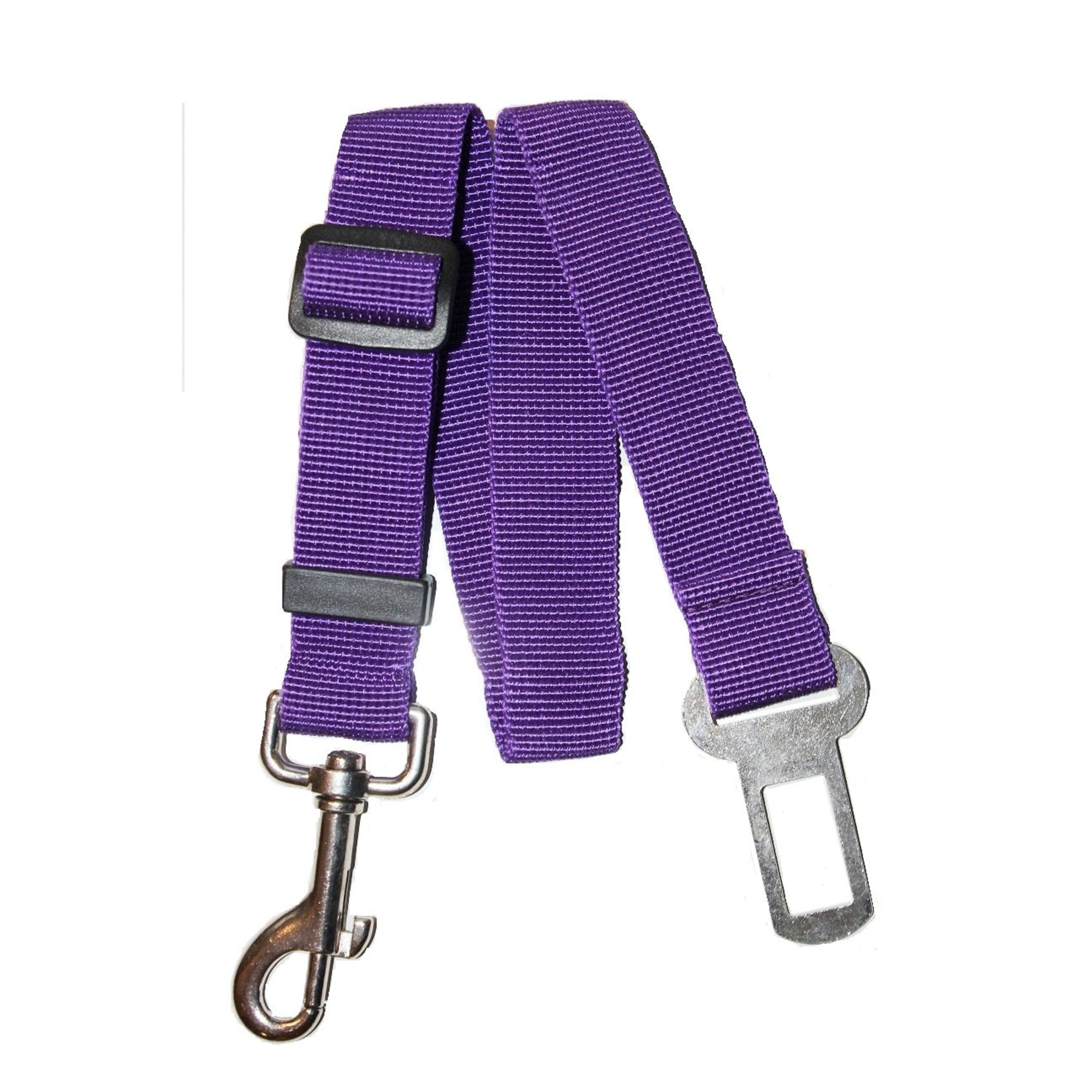 Downtown Pet Supply Dog Seatbelt Harness， Universal Dog Seatbelt for Car， Purple