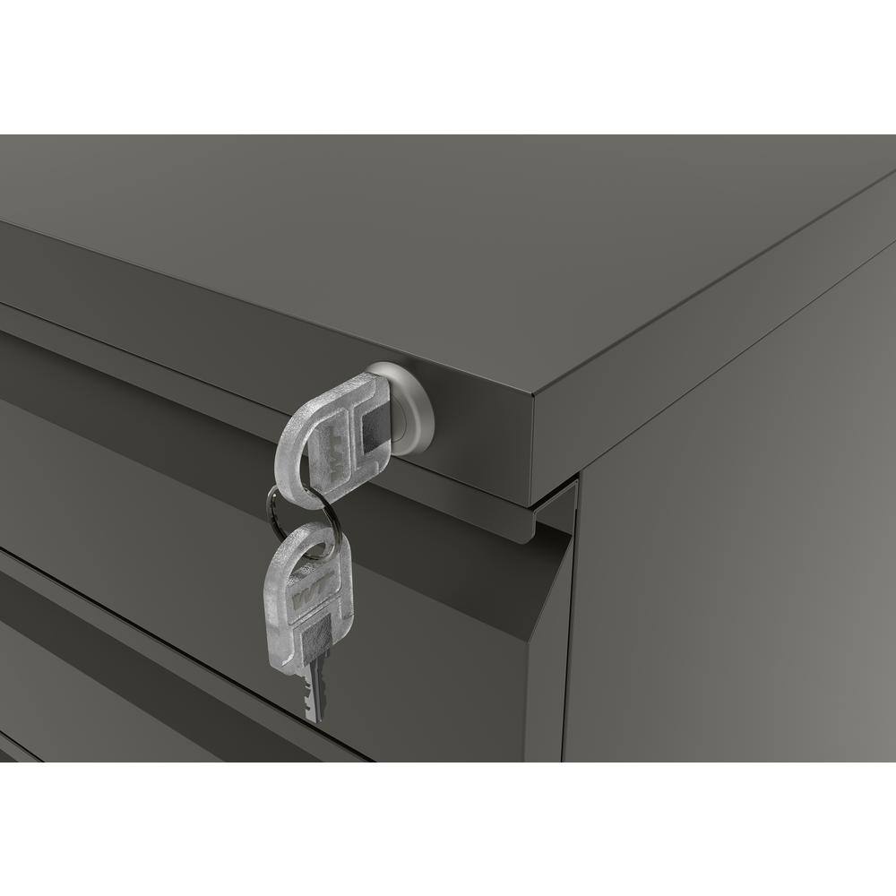 Furniture of America St Clare Ash Gunmetal Mobile File Cabinet with Locking Drawer IDF-7991-GM