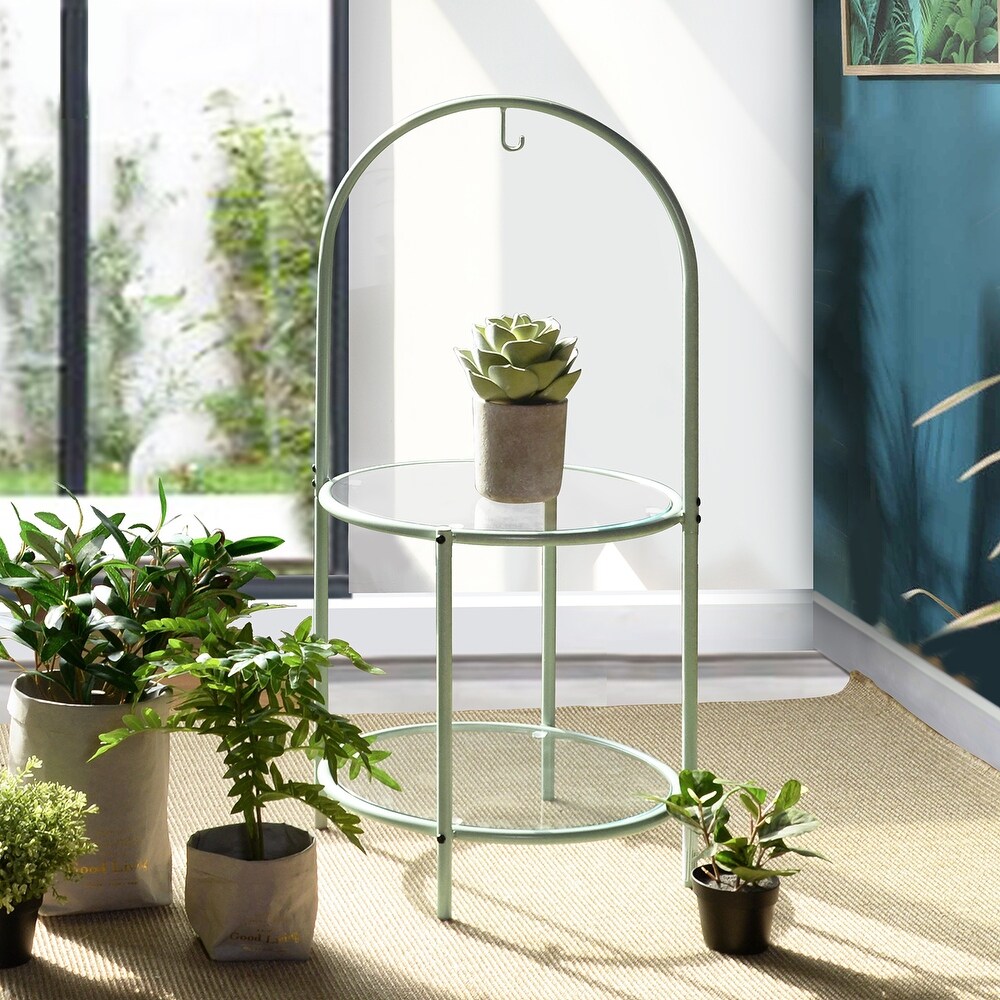 Carbon Loft Elwing End Table Plant Stand