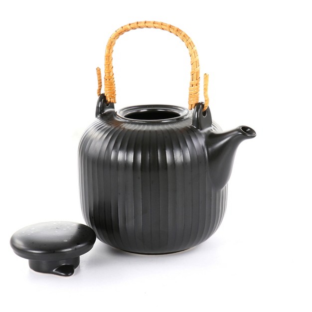 Gibson Studio 3b Mio 38 8 Ounce Stoneware Teapot In Pepper