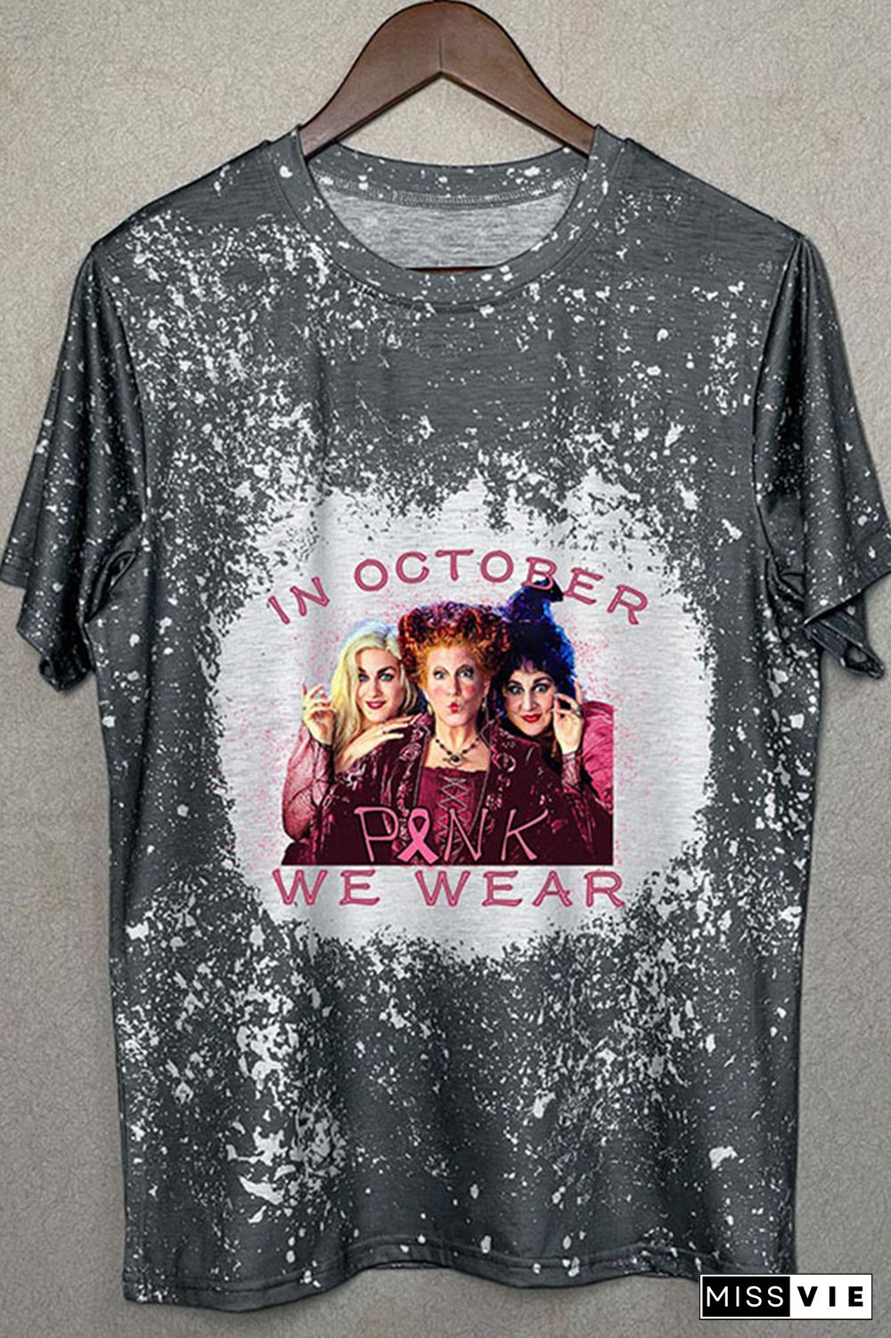 In October We Wear Pink,Hocus Pocus Halloween Graphic Tee Wholesale