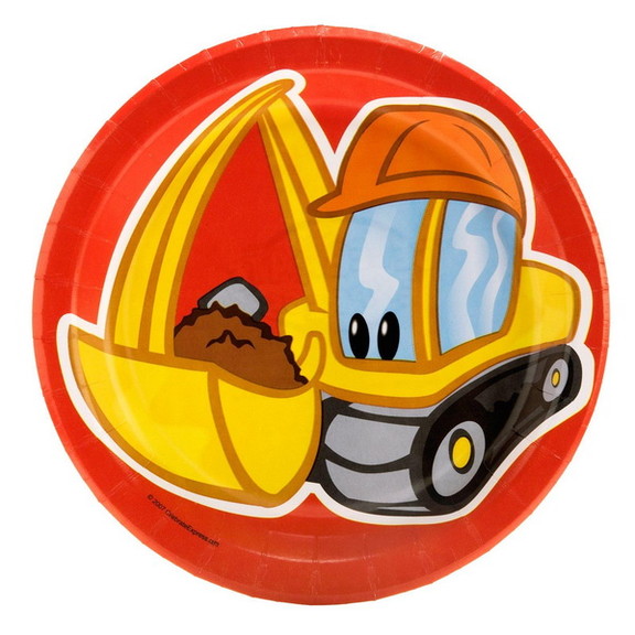 BIRTH5000 233952 Construction Pals Dessert Plates ...