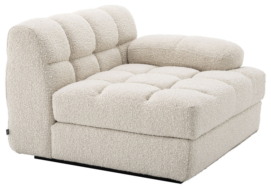 Cream Bouclé Modern Sofa  Eichholtz Dean   Transitional   Armchairs And Accent Chairs   by Oroa   Distinctive Furniture  Houzz