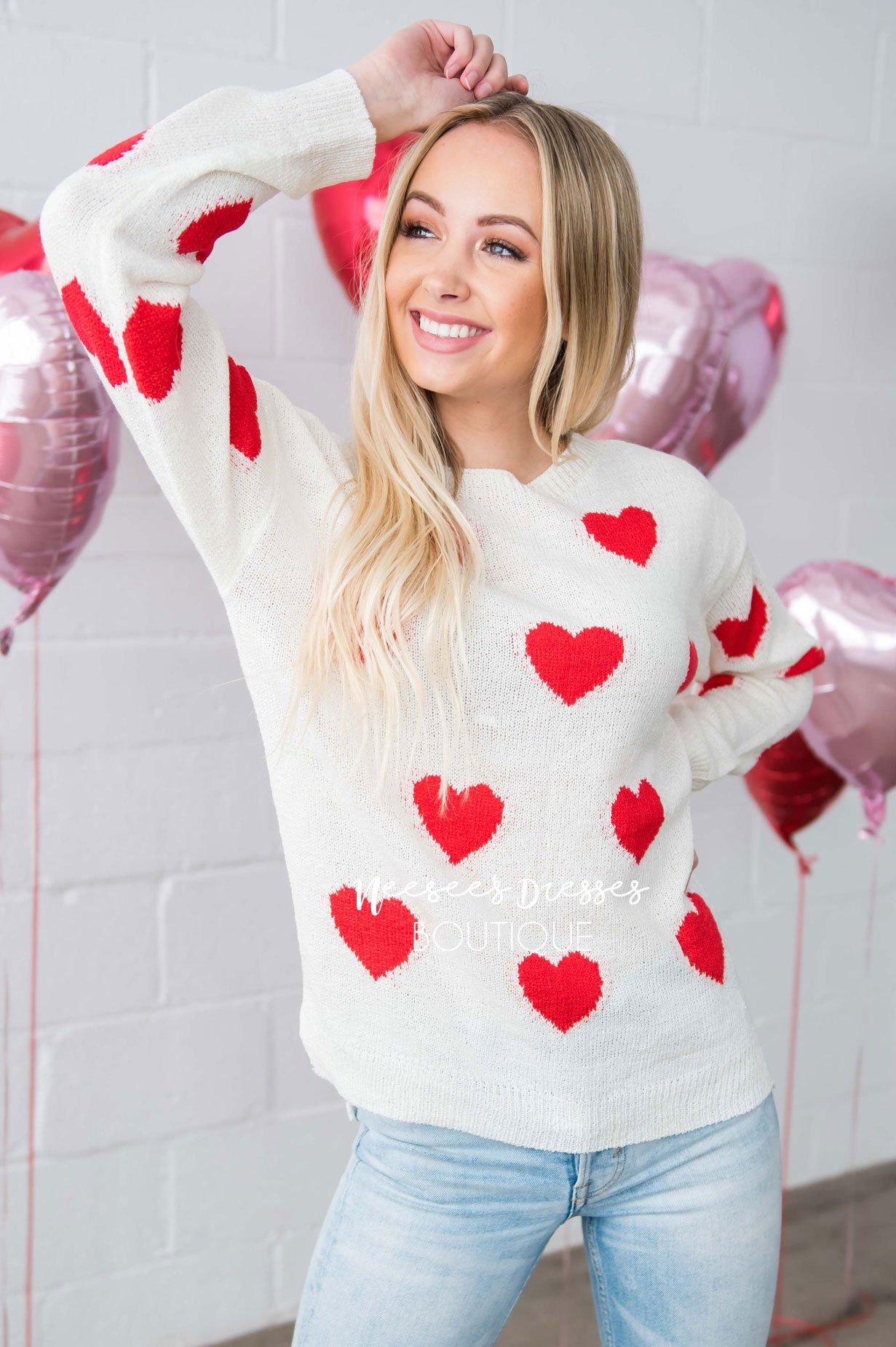 Sprinkled with Hearts Sweater