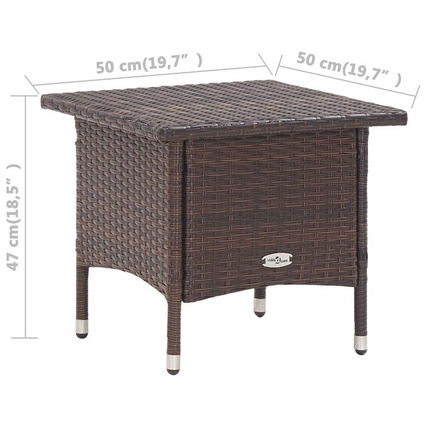 vidaXL Tea Table Brown 19.7