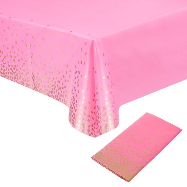 3Pcs Pink Disposable Plastic Tablecloth 54